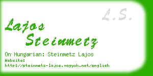 lajos steinmetz business card